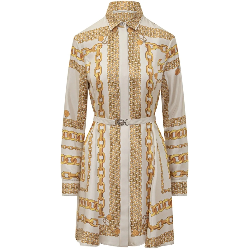 Versace Mini-robe Abito in Seta mehrfarbig