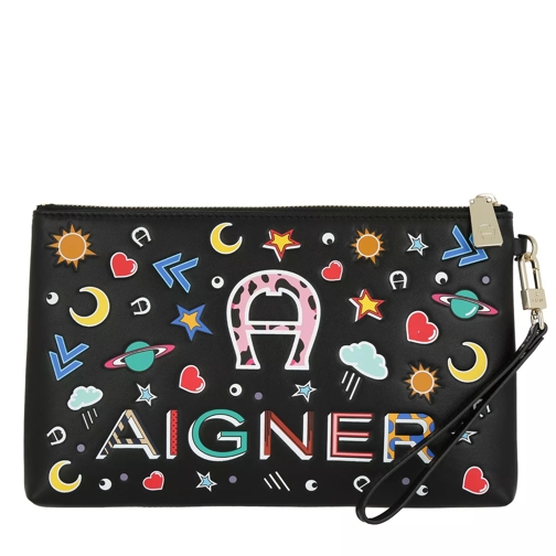 AIGNER Lara Leather Pouch Multicolor Clutch