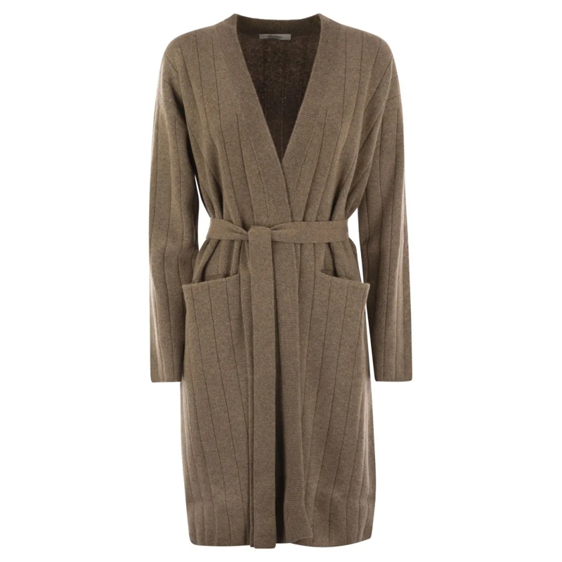 Max Mara Strickjacke Giusto - Long Cardigan In Cashmere Yarn Brown