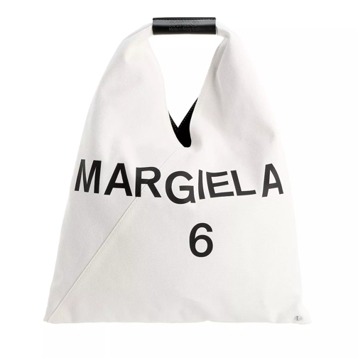 MM6 Maison Margiela Handbag White W/Black Print Sac hobo