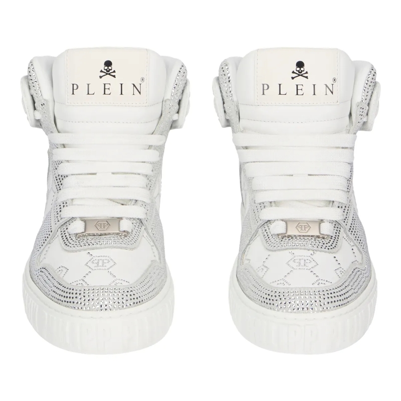Philipp Plein Low-Top-Sneaker Hi-Top Sneakers Monogram Embellished weiss(Image 2)