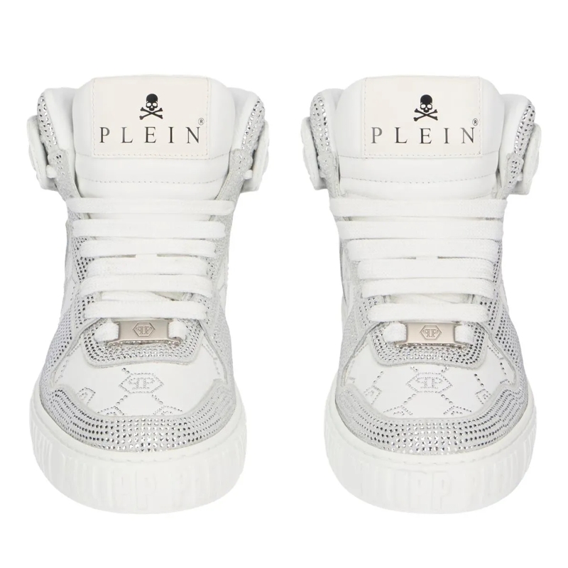 Philipp Plein Low-Top-Sneaker Hochwertige Turnschuhe Monogram Verziert weiss(Image 3)