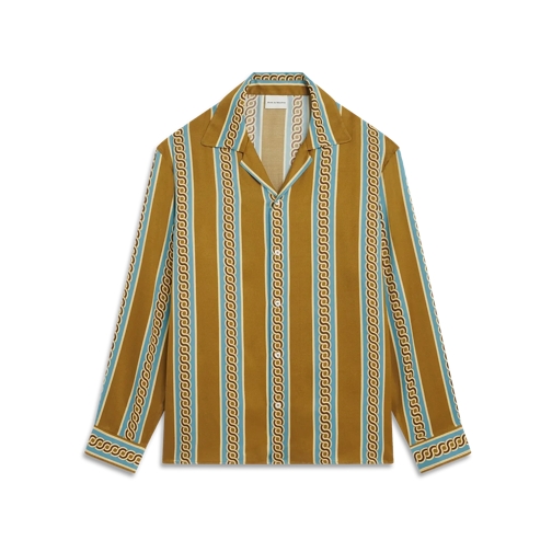 Drôle De Monsieur Shirts Hemd mit Streifen MUSTARD MUSTARD