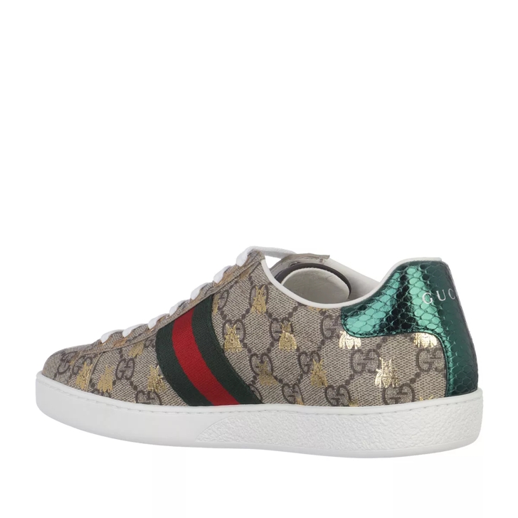 Gucci Ace GG Supreme Bees Sneakers Beige Ebony Low Top Sneaker