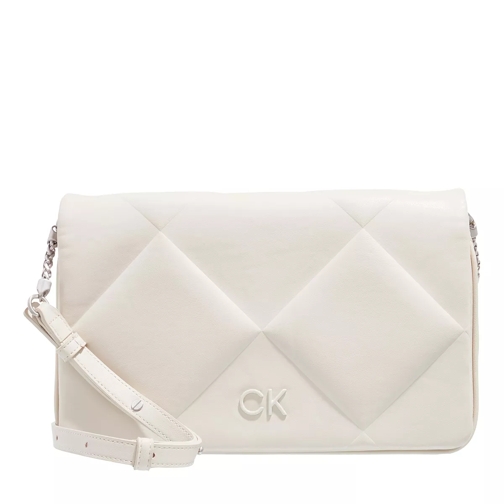 Calvin Klein Re-Lock Quilt Shoulder Bag Dk Ecru Borsetta a tracolla