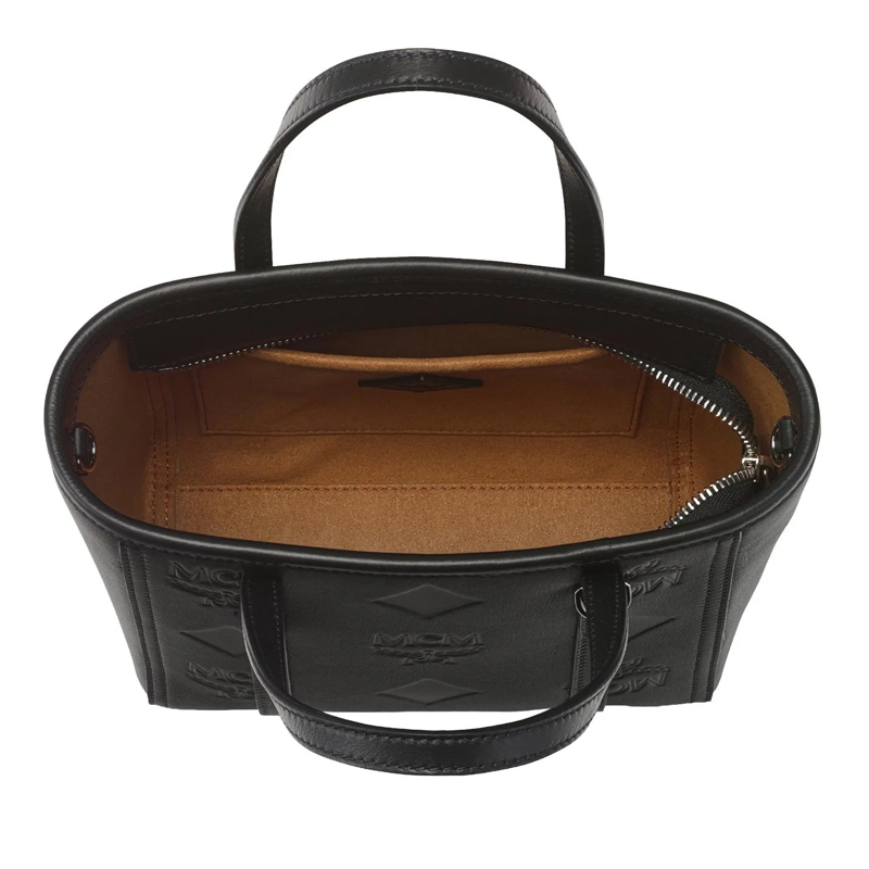 MCM Shopper Mcm Toni Lthr Shopper Mni Bk Black(Image 7)