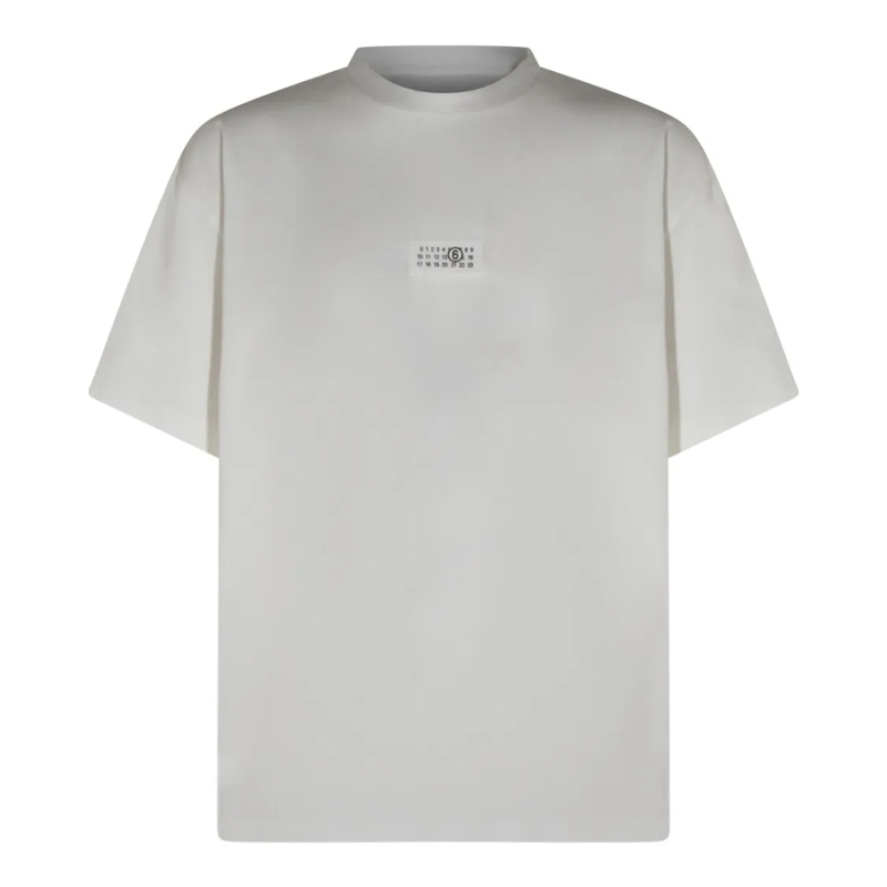 MM6 Maison Margiela T-Shirt Cotton T-Shirt With Crew Neck White