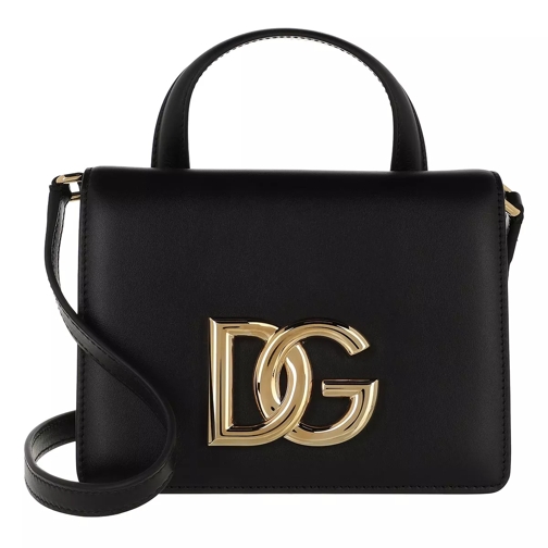 Dolce&Gabbana Small Top Handle Bag Leather Black Axelremsväska