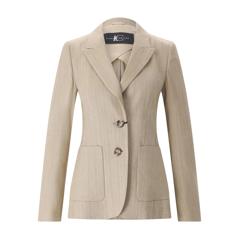 Luisa Cerano Blazer Blazer aus Leinen-Mix braun