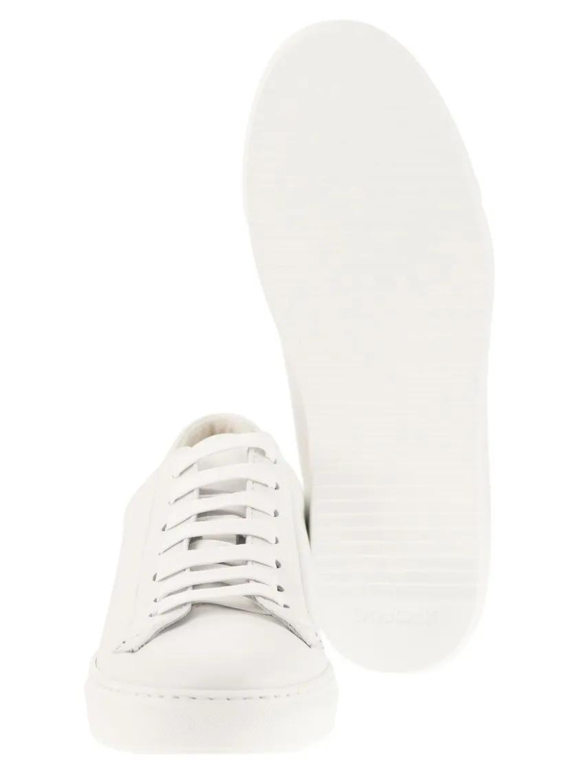 Thumbnail - Doucal's Low-Top Sneaker - Minimalist Smooth Calfskin Trainers With Rubber So - Gr. 40 (EU) - in Weiß - für Damen