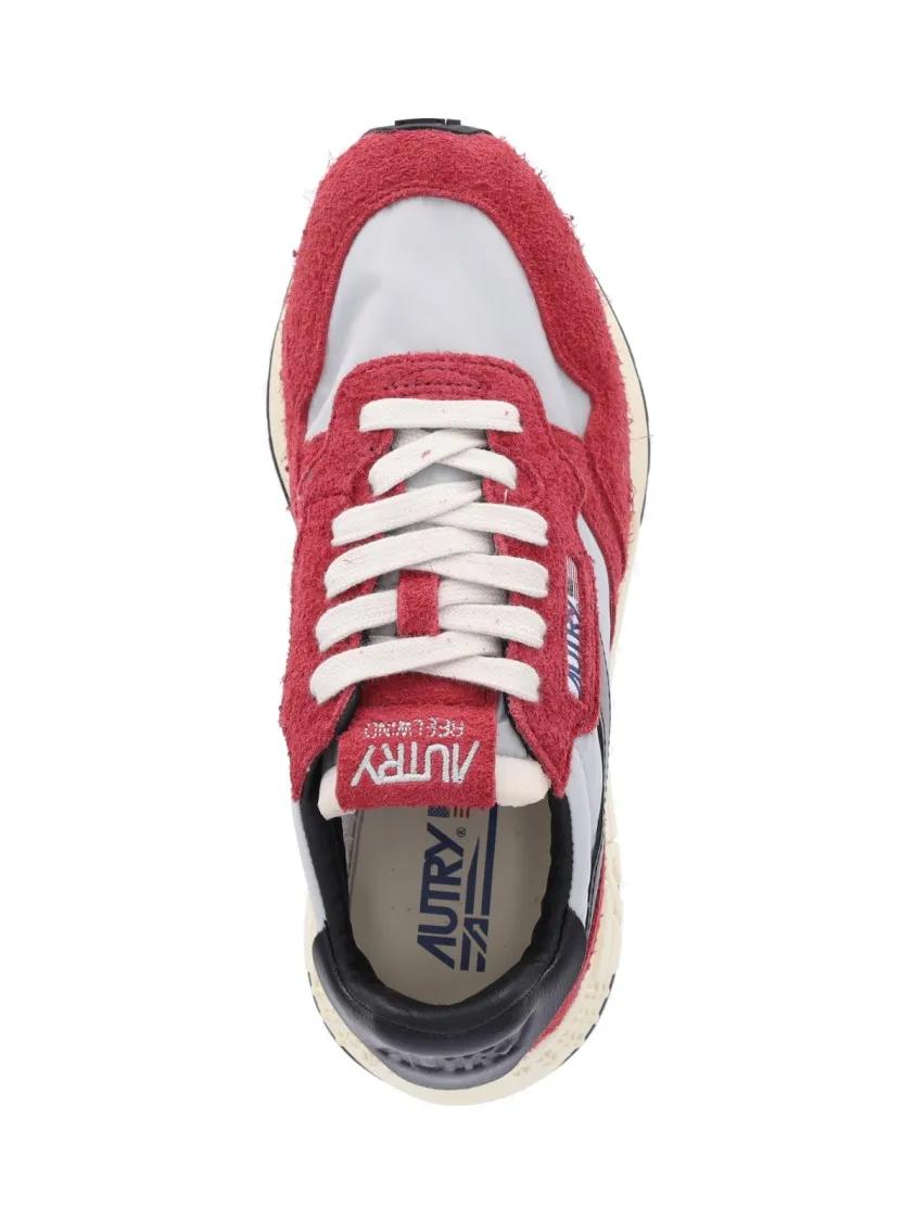 Thumbnail - Autry Low-Top Sneaker - Reelwind Low-Top Sneakers In Red Crackled Leather - Gr. 36 (EU) - in Rot - für Damen