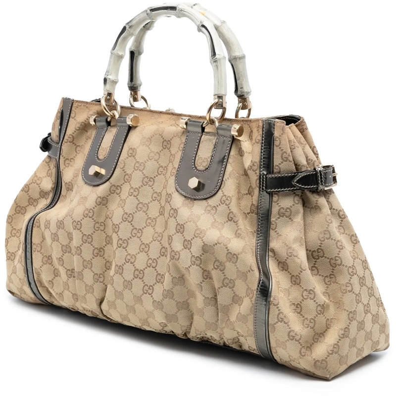 Gucci Shopper GG Canvas Bamboo Dialux Pop Tote braun