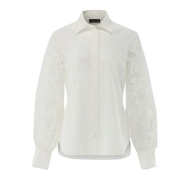 VAN LAACK Bluse Bluse Modern Fit Uni beige