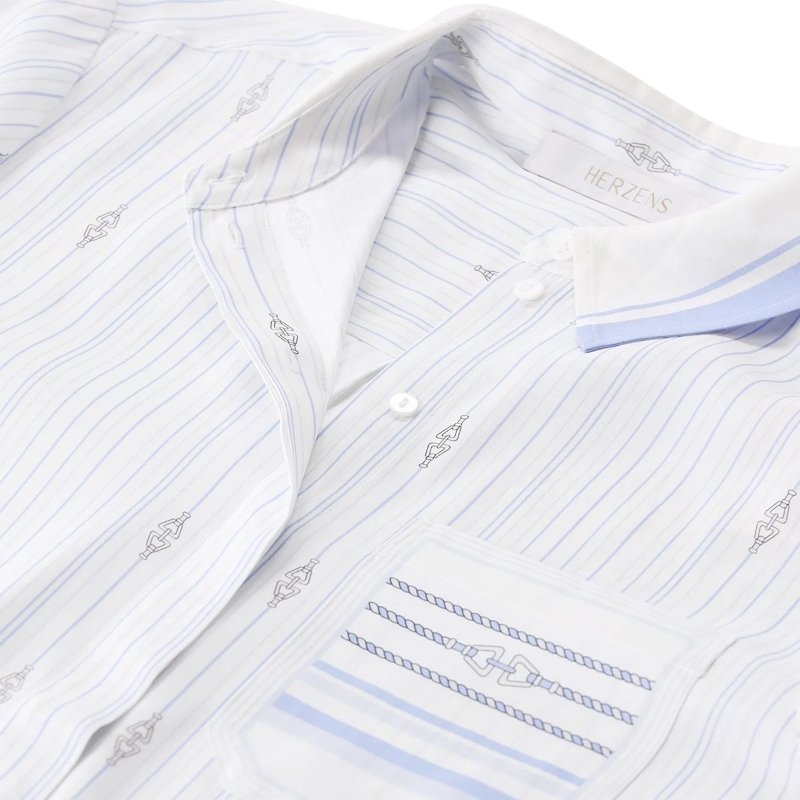 Herzensangelegenheit Blouse Seidenbluse mit Streifenmuster weiß(Image 3)