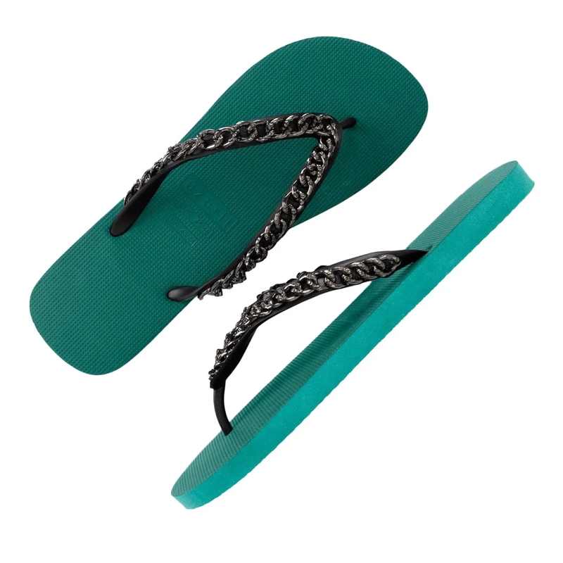 UZURII Flip Flops Zehentrenner Silver Large grün(Image 3)