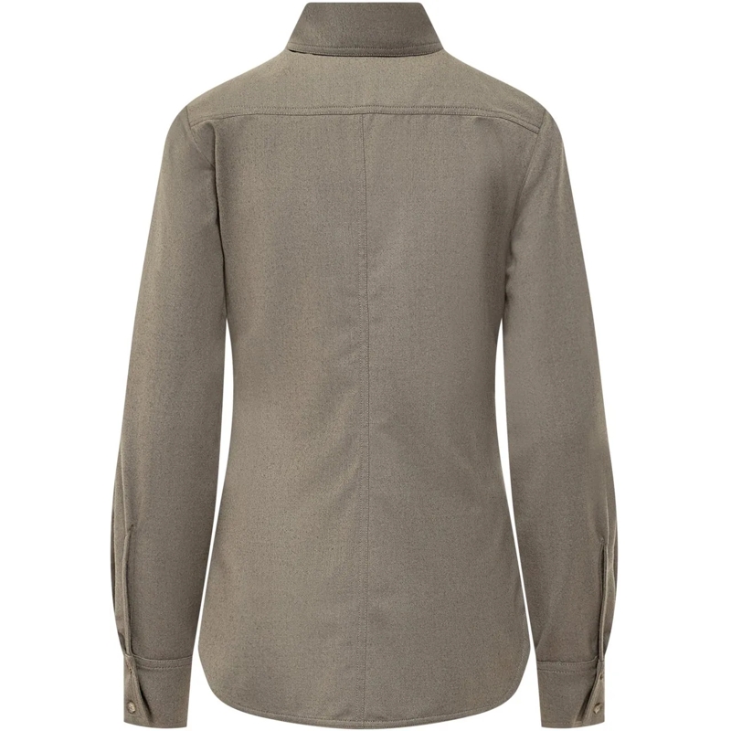 Stella McCartney Chemisier Camicia con Fibbie taupe(Image 2)