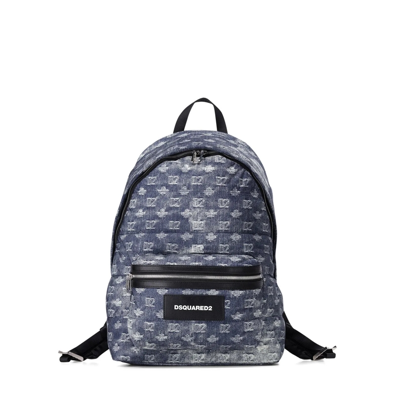 Dsquared2 Sac à dos Rucksack mit Logoprint blau