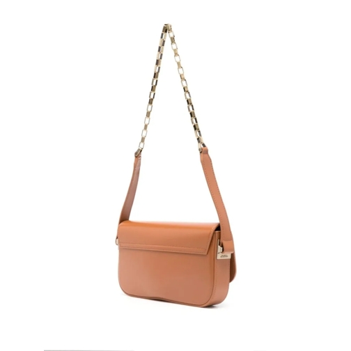 Isabel Marant Sac à bandoulière Structured Leather Shoulder Bag With Chain Strap Brown (Image 2)