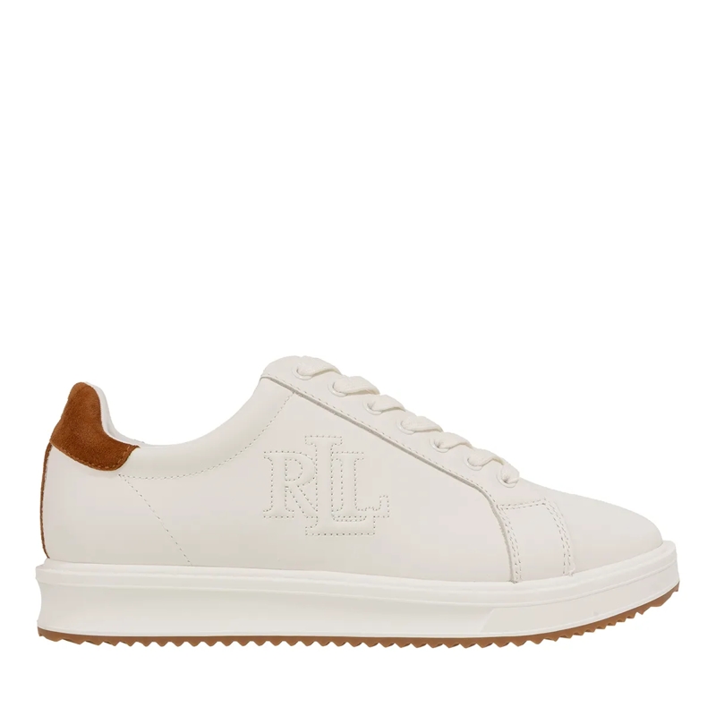 Lauren Ralph Lauren Low-Top-Sneaker Ainsley-Sneakers-Low Top Lace Snow White/Lauren Tan