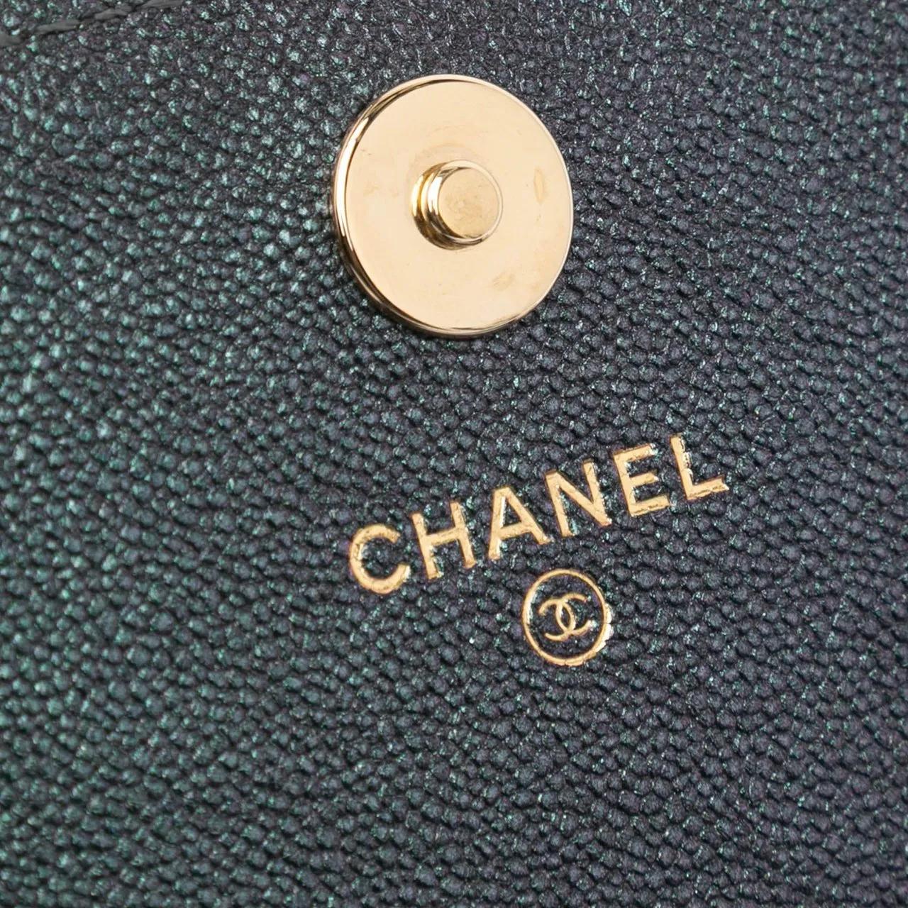 Thumbnail - Chanel Hobo Bags - 2019 Quilted Caviar Square Wallet on Chain - Gr. unisize - in Schwarz - für Damen