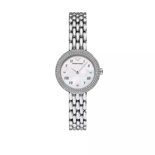 Emporio Armani Ladies Two-Hand Stainless Steel Watch Silver Dresswatch