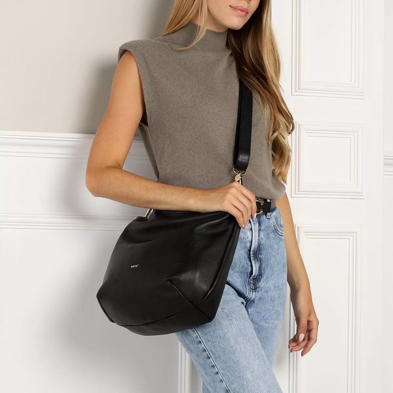 Abro Sac hobo Bucket LOU small  Black/Gold(Image 3)