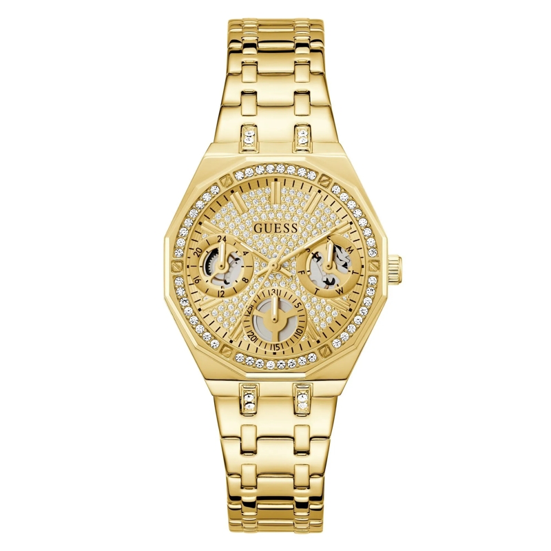 Guess Quarzuhr Quarz-Analoguhr Quinn gold