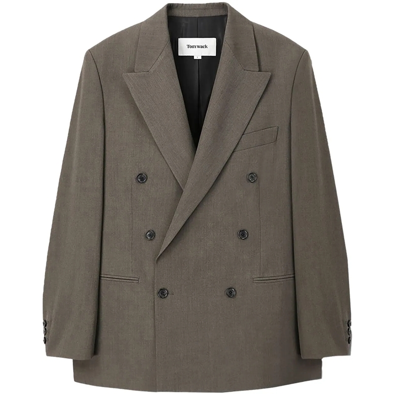 Tony Wack  Blazer Double-Breasted Melange Woo Hazelnut mehrfarbig