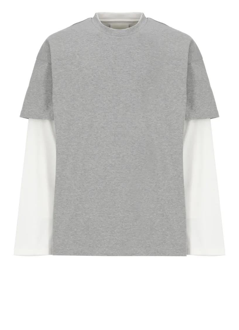 Jil Sander - Grey Cotton T-Shirt - Größe 48 - grau