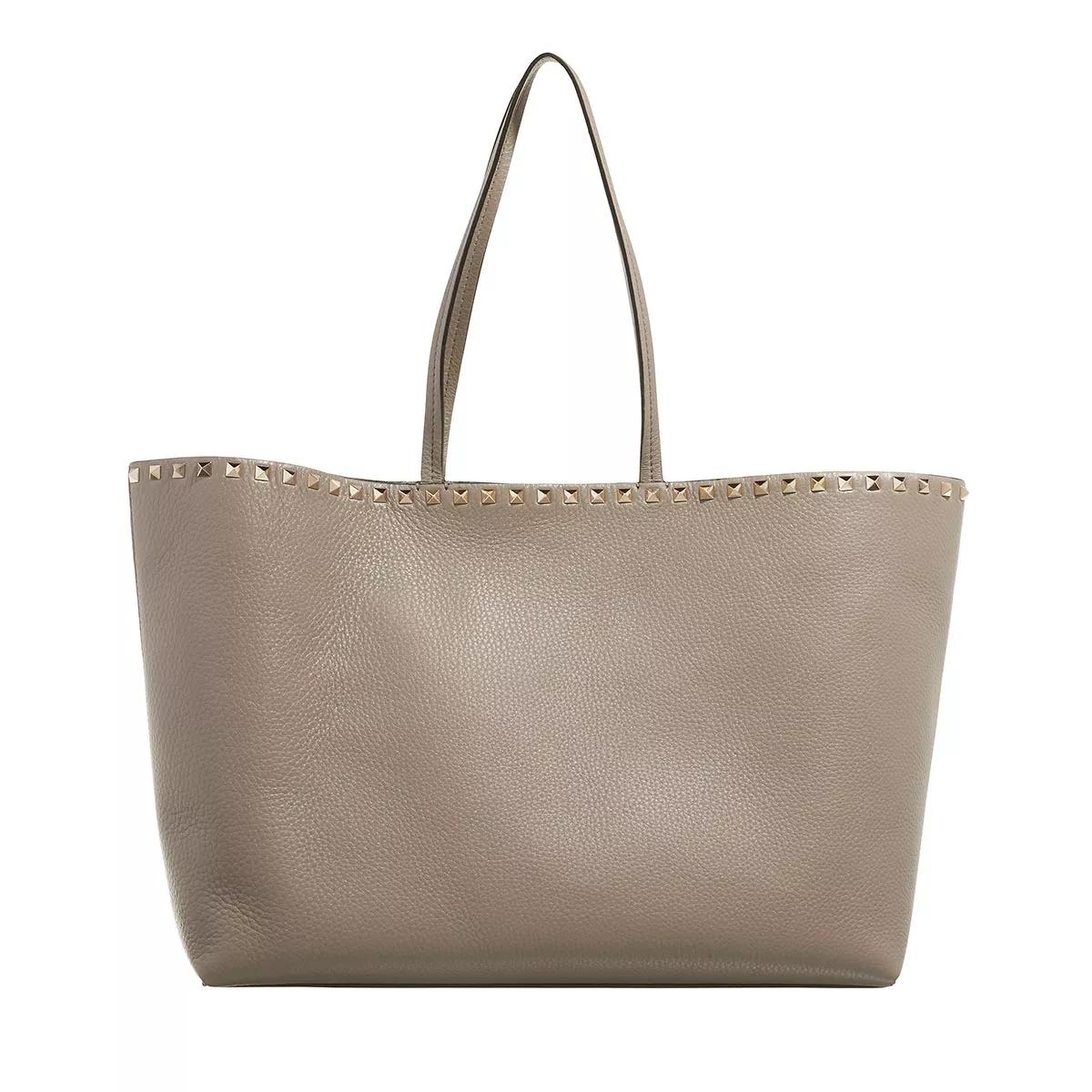 Valentino Garavani Shopper Rockstud Moon Taupe Shopping Bag