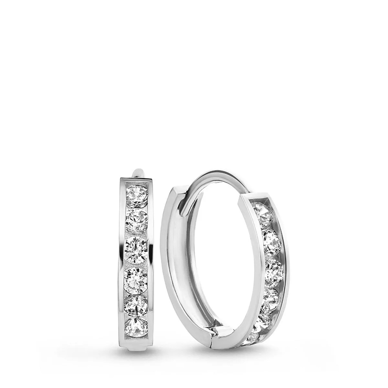 Isabel Bernard Créoles Saint Germain Tiphaine 14 Karat Hoop Earrings With White Gold