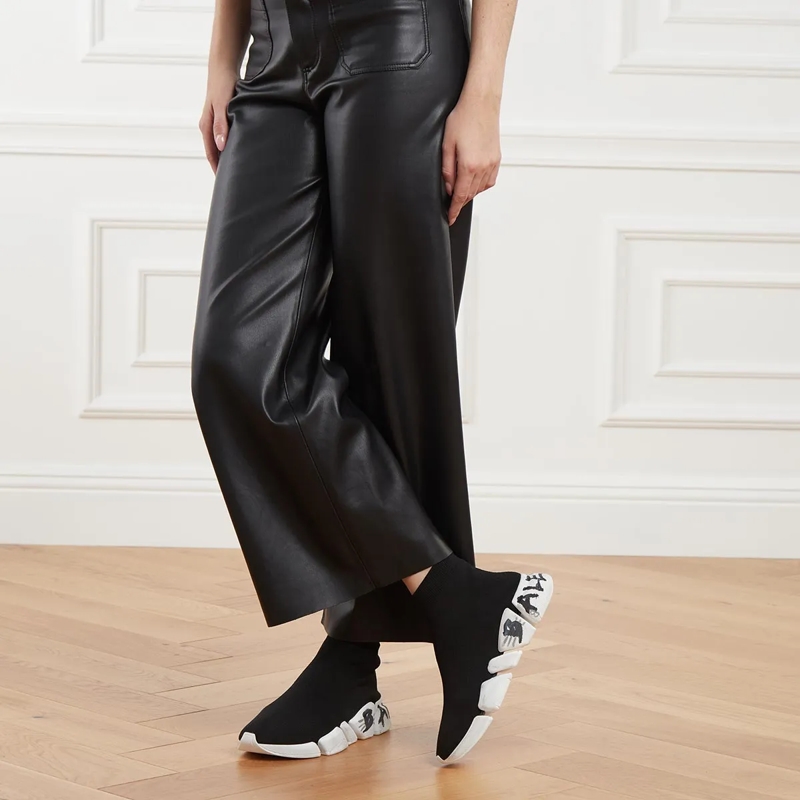 Balenciaga Slip-On-Sneaker Speed Shoes Black / White(Image 2)
