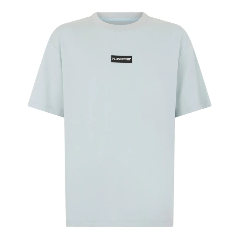 Plein Sport T-Shirt Slub Cotton T-Shirt Scratch hell-blau