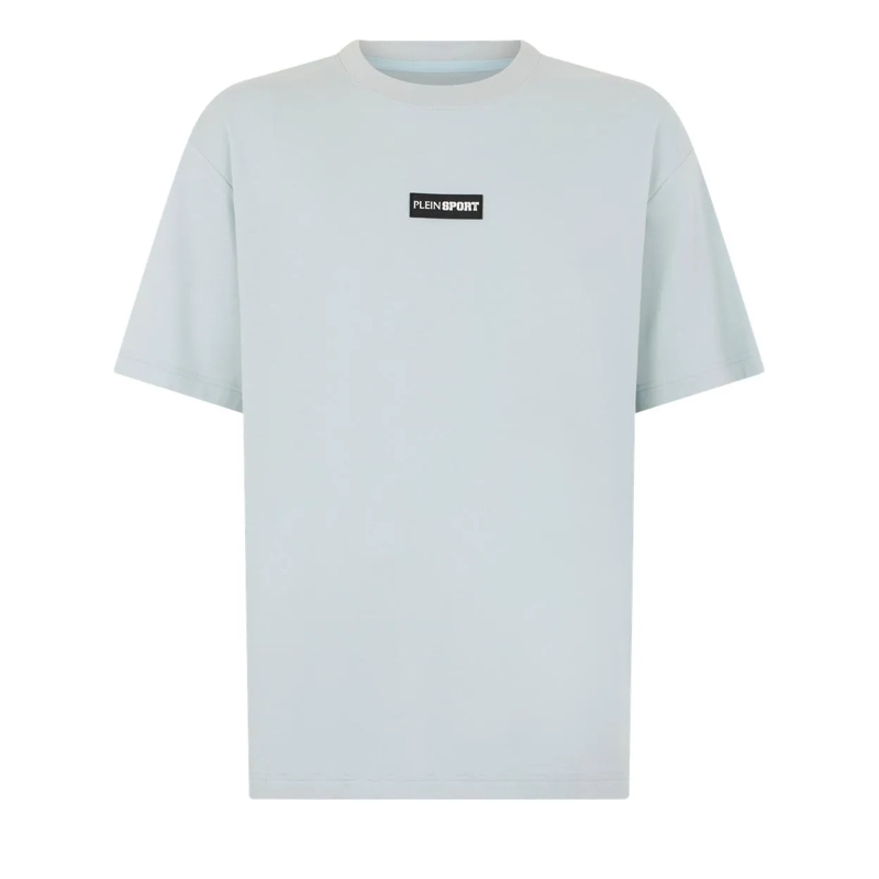 Plein Sport T-Shirt Slub Cotton T-Shirt Scratch hell-blau