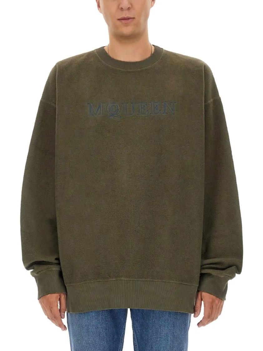 Thumbnail - Alexander McQueen - Sweatshirt With Logo - Größe M - grün
