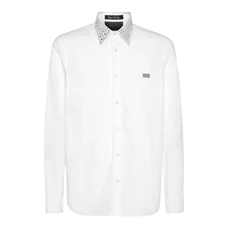 Philipp Plein Hemd Hemd Slim Fit Sugar Daddy weiss