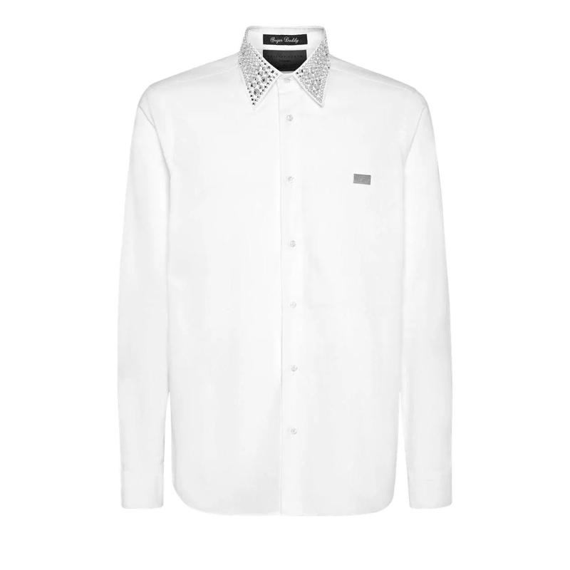 Philipp Plein Hemd Hemd Slim Fit Sugar Daddy weiss