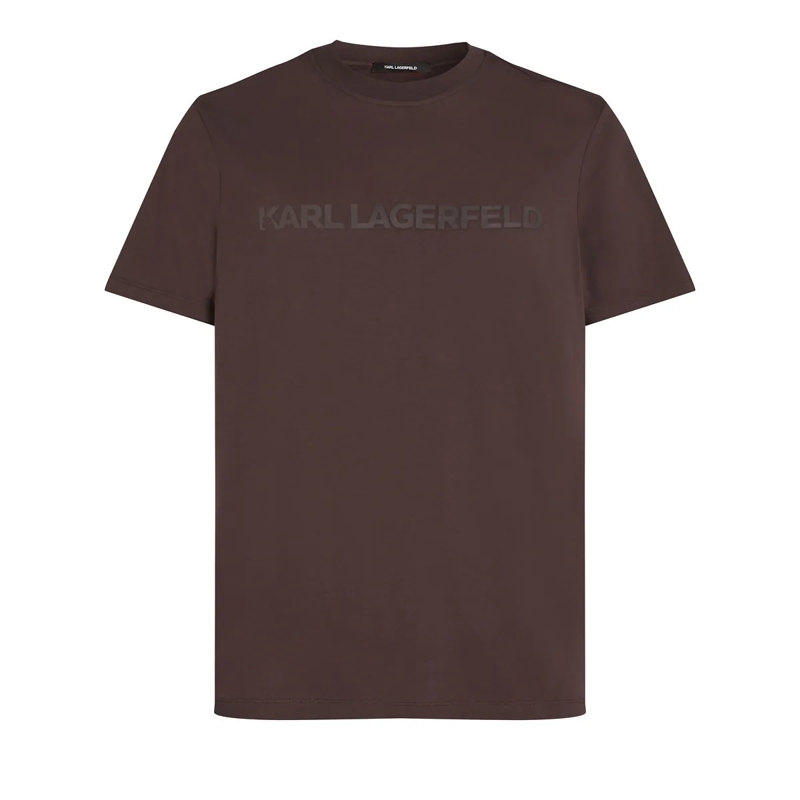 Karl Lagerfeld T-Shirt T-SHIRT MIT LOGO braun