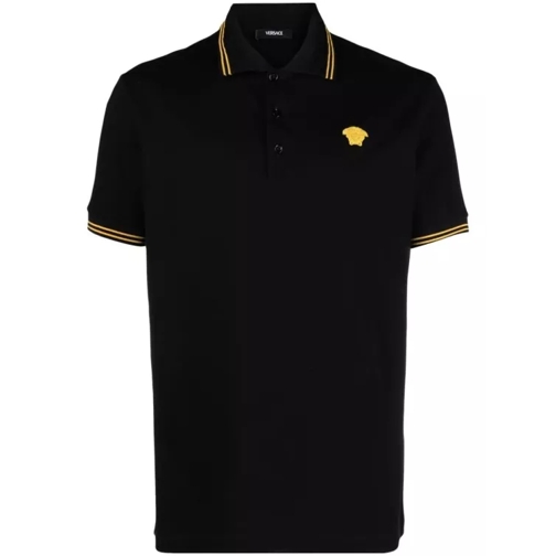 Versace Black/Yellow Medusa Polo Shirt Black 