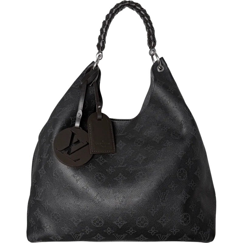 Louis Vuitton Schultertasche Louis Vuitton Carmel Mahina Schwarz / sehr gut schwarz