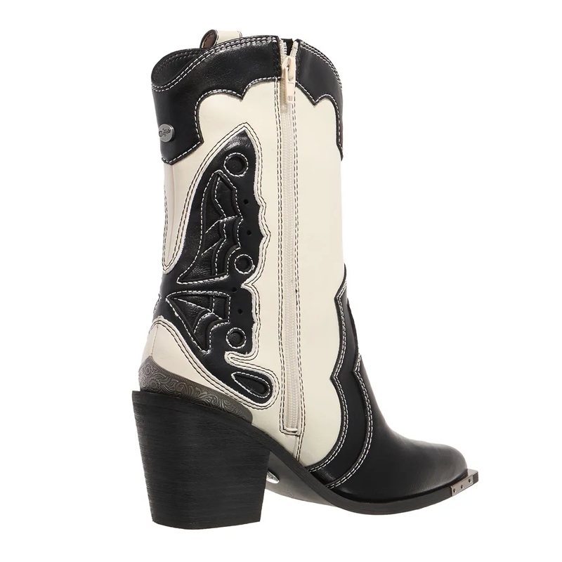 Buffalo Stiefel West Boot Mid White/Black (Image 2)