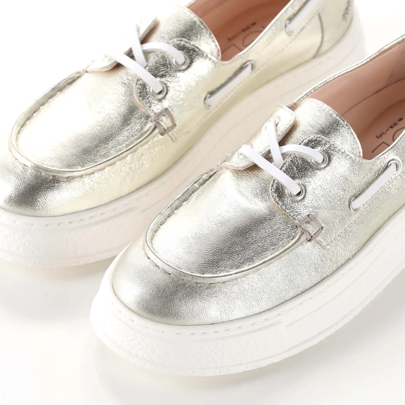 Agl Chaussures à lacets Schuhe aus Leder gold(Image 3)
