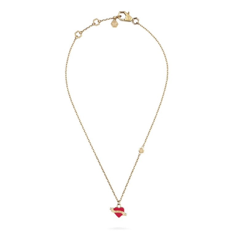 Philipp Plein Mittellange Halskette Necklace Plein Valentine gold