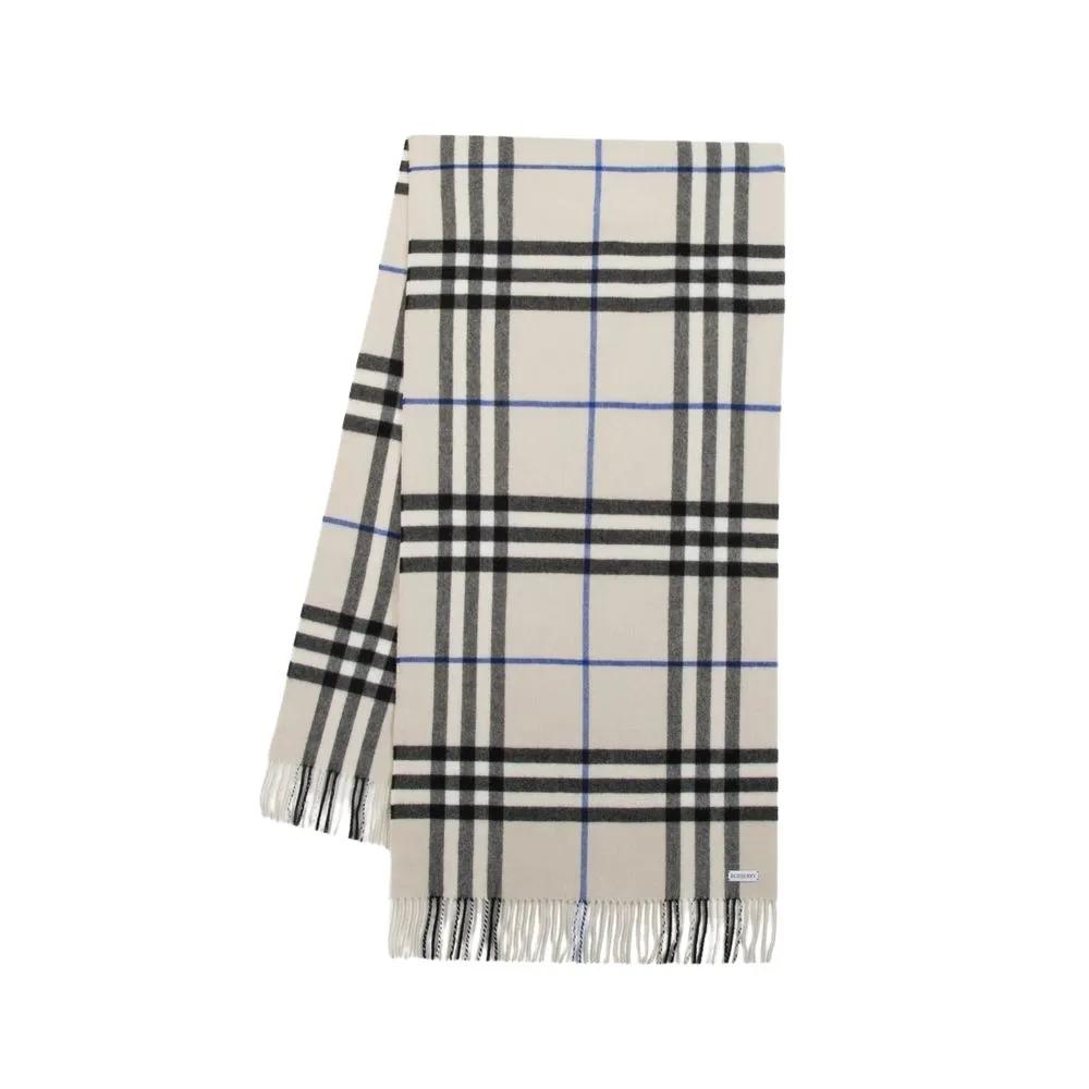 Burberry Tücher & Schals - Giant Check Scarf - Cashmere - Neutral - Gr. unisize - in Grau - für Damen