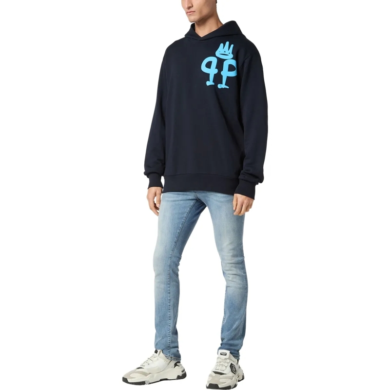 Philipp Plein Top Hoodie King Plein dunkel-blau(Image 4)