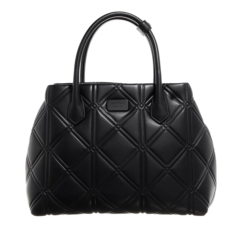 Emporio Armani Satchel Hobo M Pelle Liscia - Hobo M Plain Leather Nero