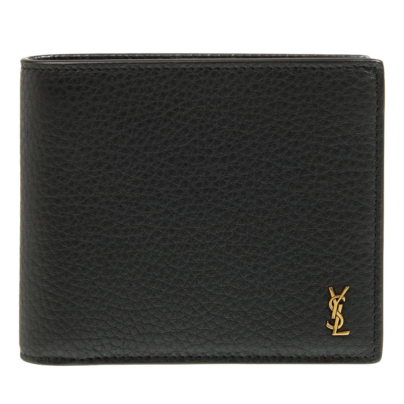 Saint Laurent Bi-Fold-Portemonnaie Cassandre Wallet Nero