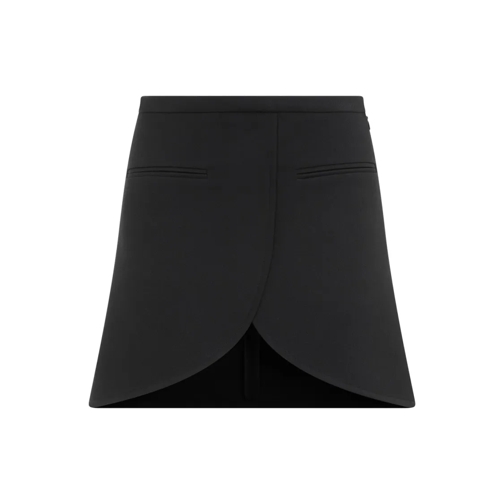 Courrèges Mini-Röcke Ellipse Black Twill Mini Skirt Black