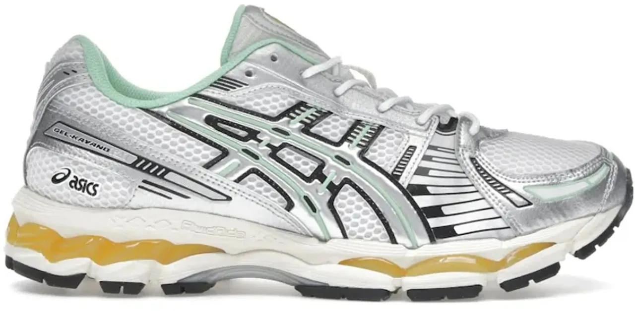 Asics Low-Top Sneaker - ASICS Gel-Kayano 12.1 Silver Green Orange - Gr. 43,5 (EU) - in Schwarz - für Herren