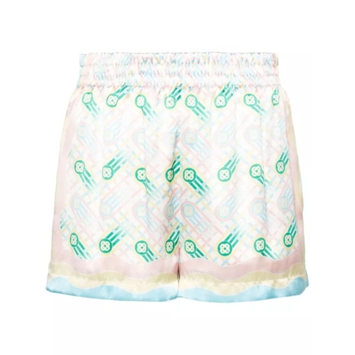 Casablanca Silk Satin Shorts Multicolor 